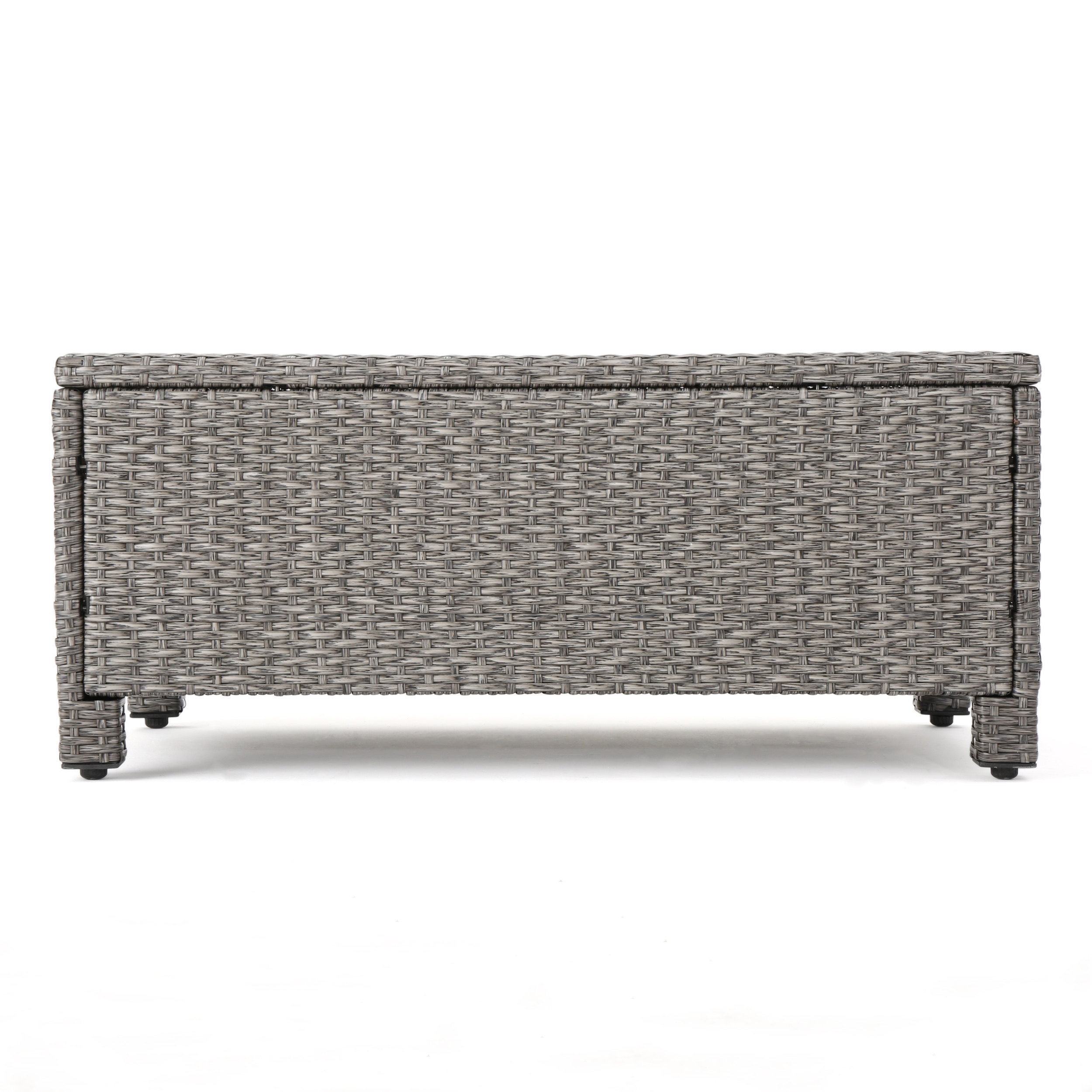 4-Piece Patio Wicker Sofa Set – Loveseat + 2 Club Chairs + Table – All-Weather, Water-Resistant Outdoor Furniture