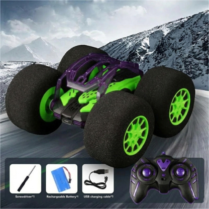 Remote Control Car Indoor 2.4G Soft Wheels RC Truck 4CH 20kmH 4WD Monster Jumping Aged 5+ Orange Racing Play