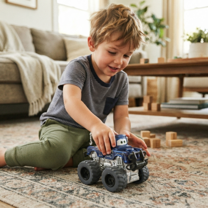 Cars Mater Diecast Monster Truck - Custom Blue Edition, 3.5-inch Large Wheel Toy, Kids Ages 3+