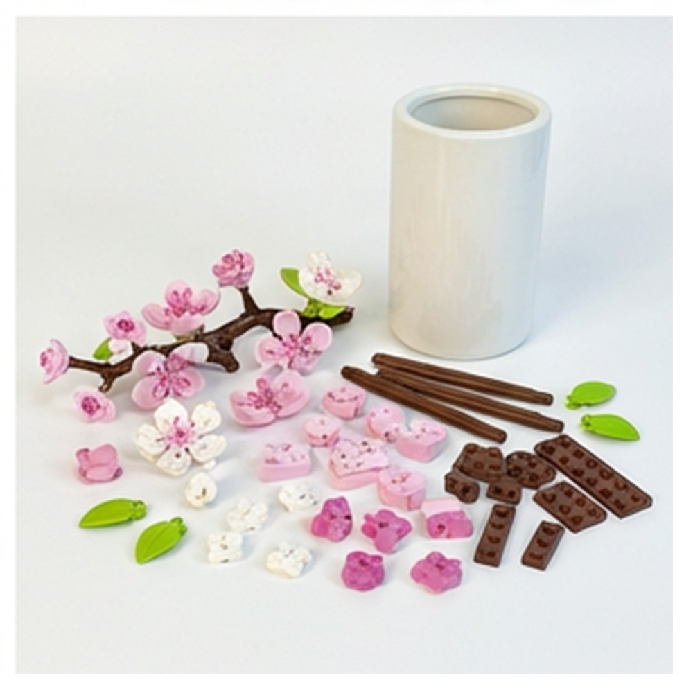 Simulation bouquet building block flower romantic pink flower decorationFlower Bouquet Bricks for Adults 704pcscs