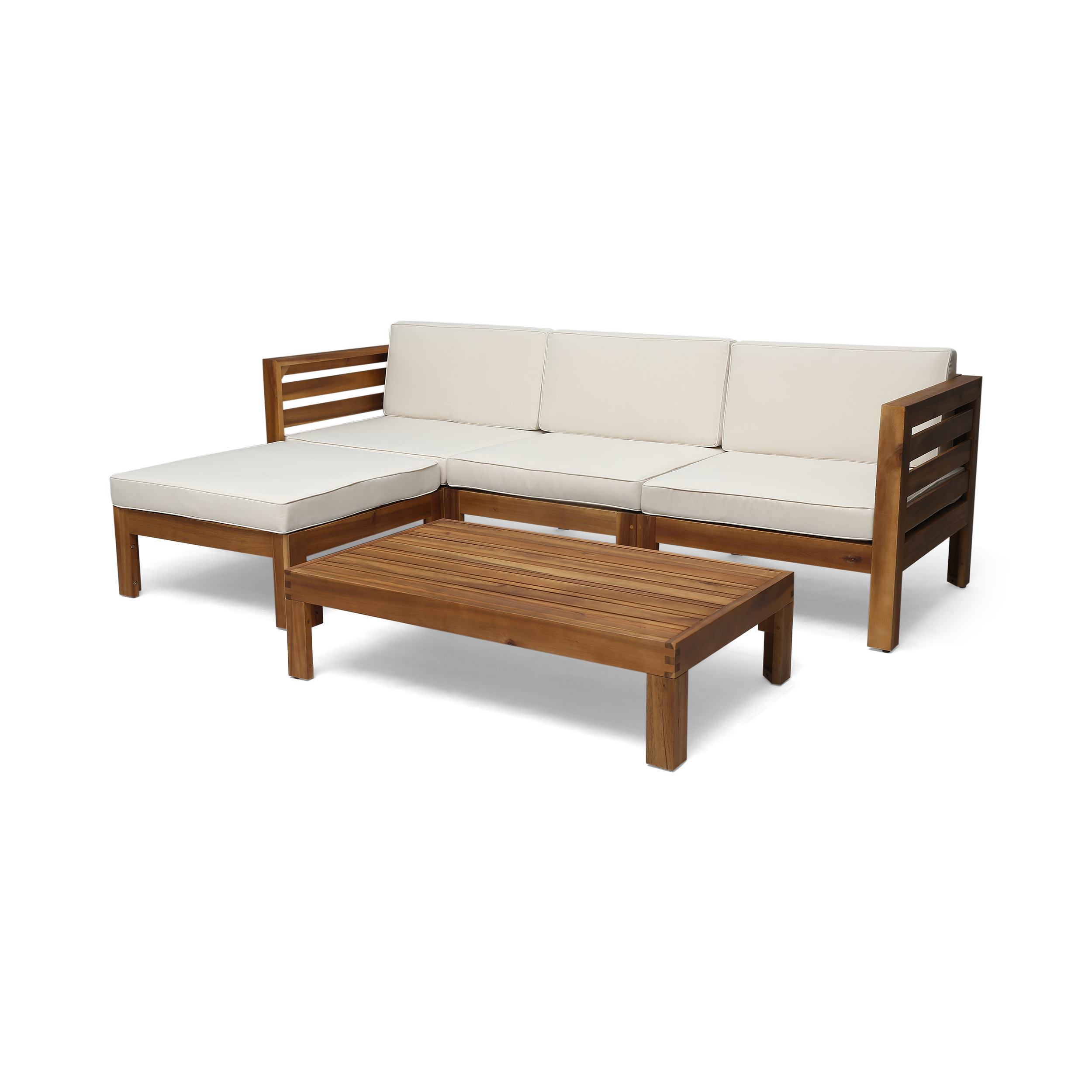 Cambridge L Shape Sofa Set, Beige