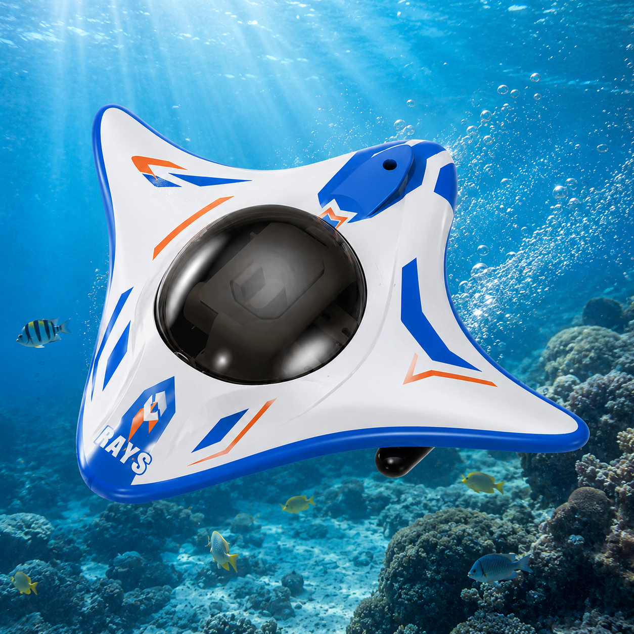 RC Underwater Camera Toy for Pool, Remote Control Submersible Explorer, Waterproof Swimming Toy for Kids & Outdoor Water Play