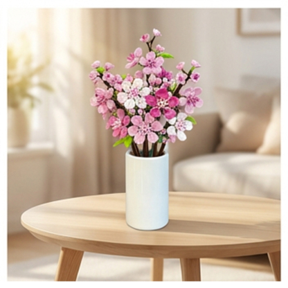 Simulation bouquet building block flower romantic pink flower decorationFlower Bouquet Bricks for Adults 704pcscs
