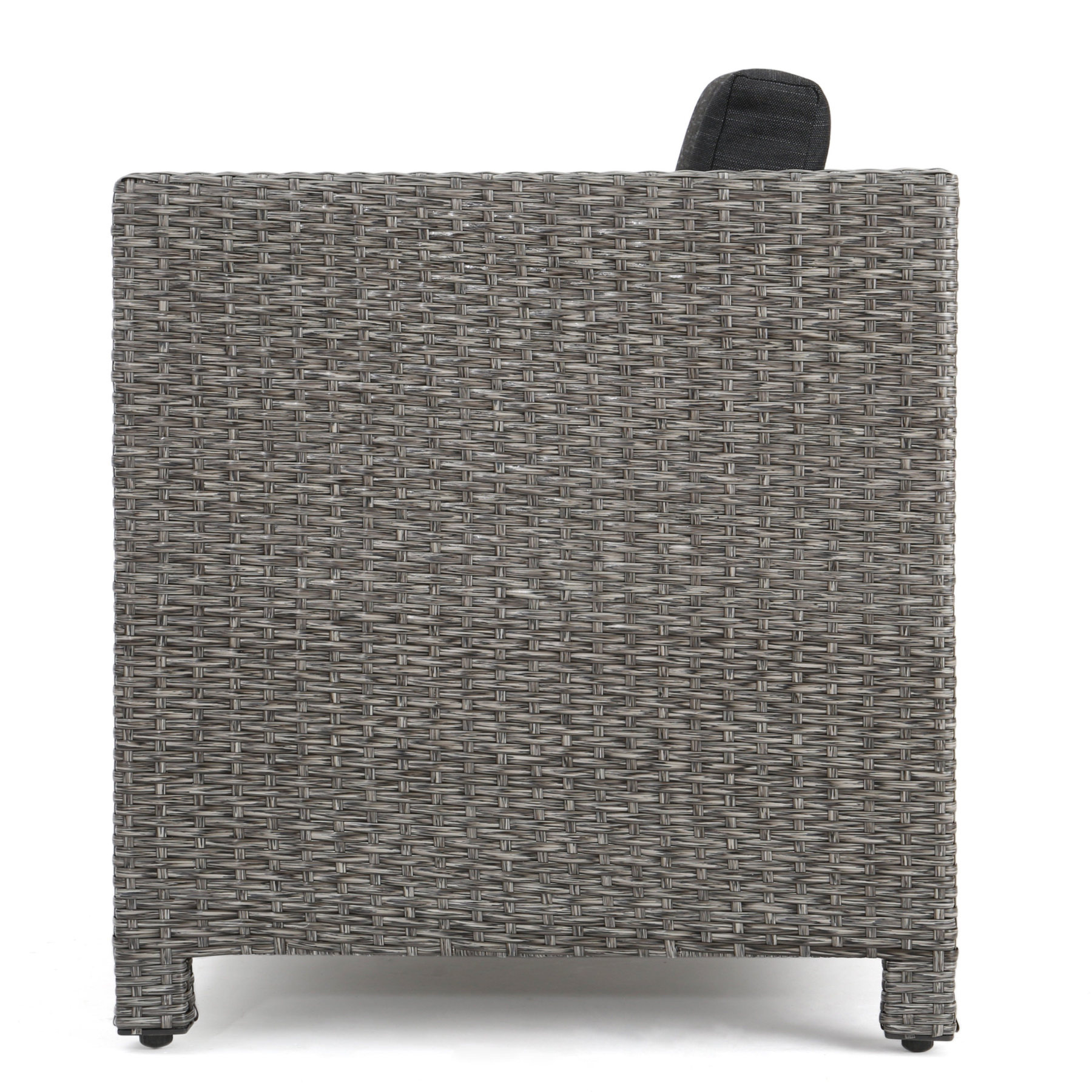 4-Piece Patio Wicker Sofa Set – Loveseat + 2 Club Chairs + Table – All-Weather, Water-Resistant Outdoor Furniture