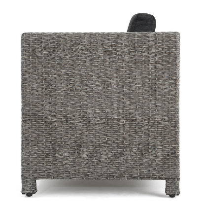 4-Piece Patio Wicker Sofa Set – Loveseat + 2 Club Chairs + Table – All-Weather, Water-Resistant Outdoor Furniture