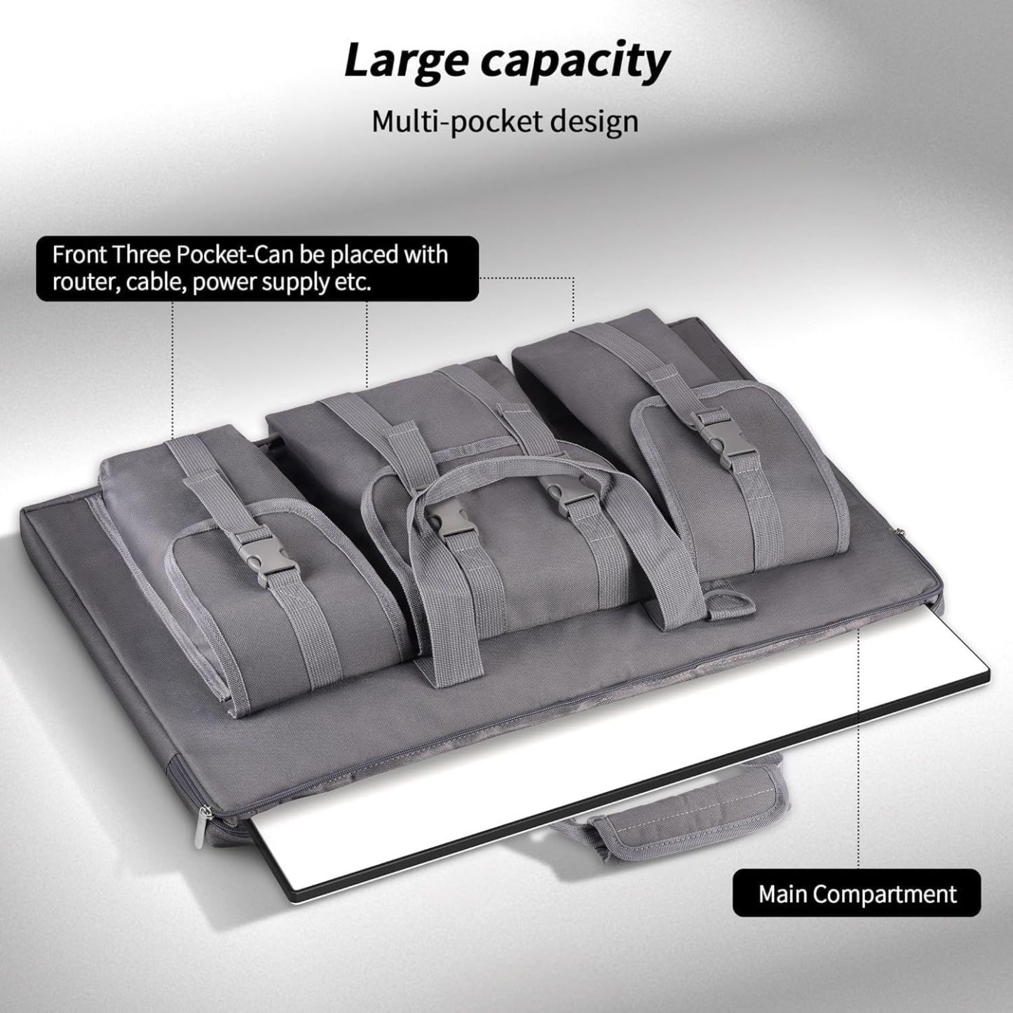 Starlink Gen 3 Travel Case, Carrying Bag, Ethernet Cable, Router, Power Supply for Outdoor RV Camping