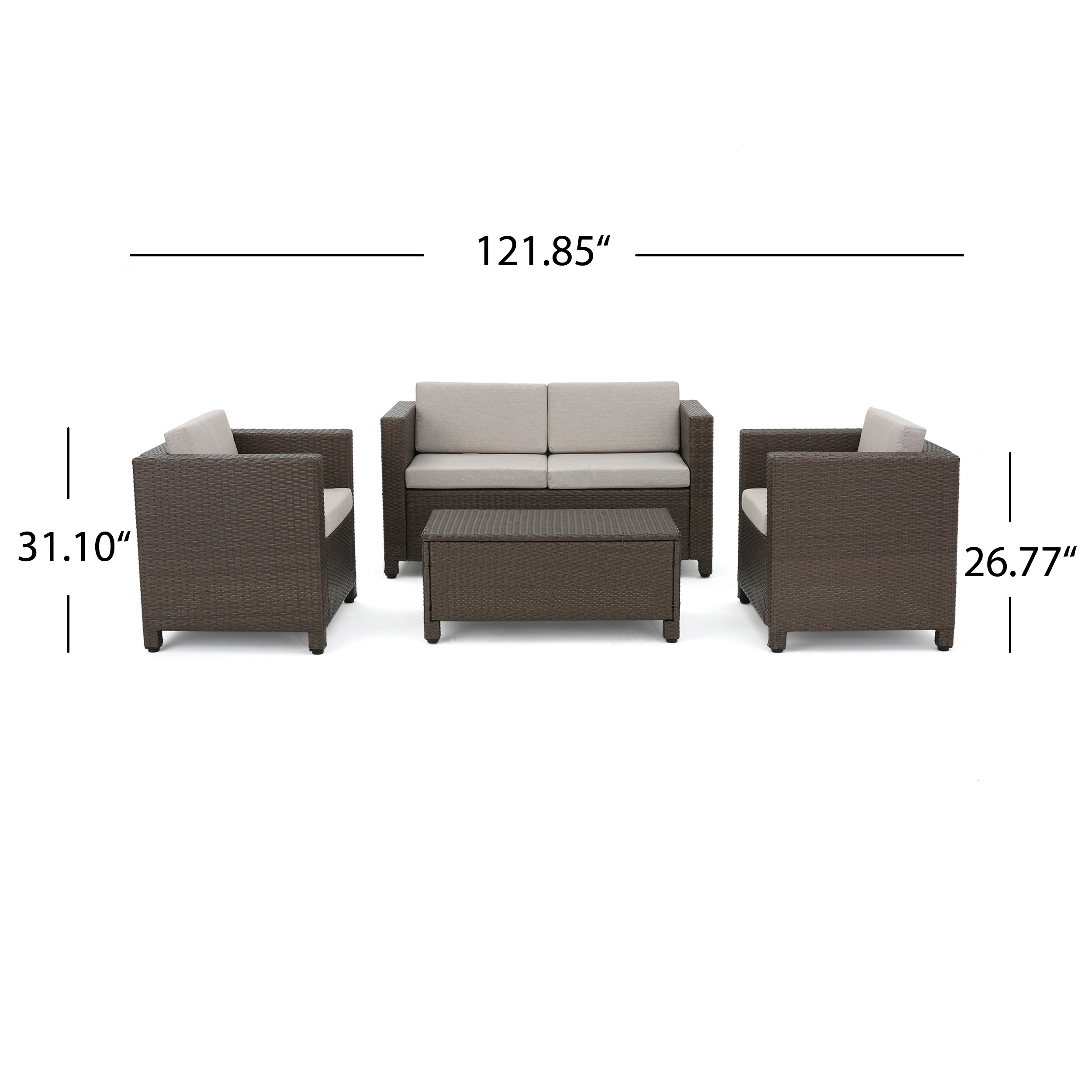 Puerta 4pc Set Outdoor Sofa