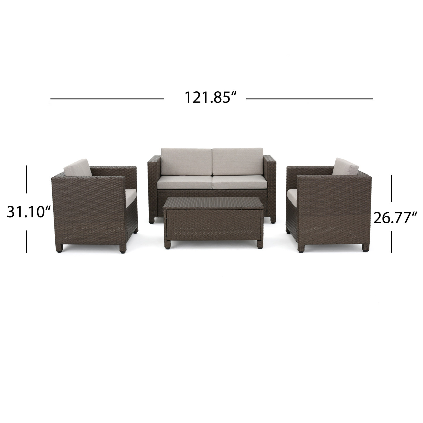 Puerta 4pc Set Outdoor Sofa