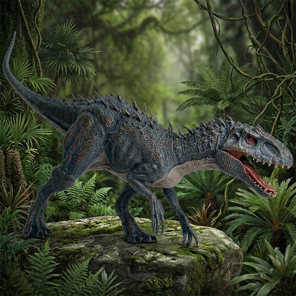 Action Figures Indominus Rex Open Mouth Savage Tyrannosaurus Dinosaur World Animals Model Play Toy Collectible Prehistoric Adventure Display Jurassic Fun Gift Kids