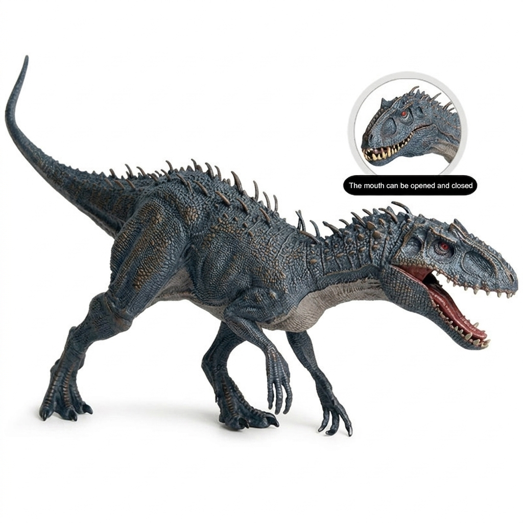 Action Figures Indominus Rex Open Mouth Savage Tyrannosaurus Dinosaur World Animals Model Play Toy Collectible Prehistoric Adventure Display Jurassic Fun Gift Kids