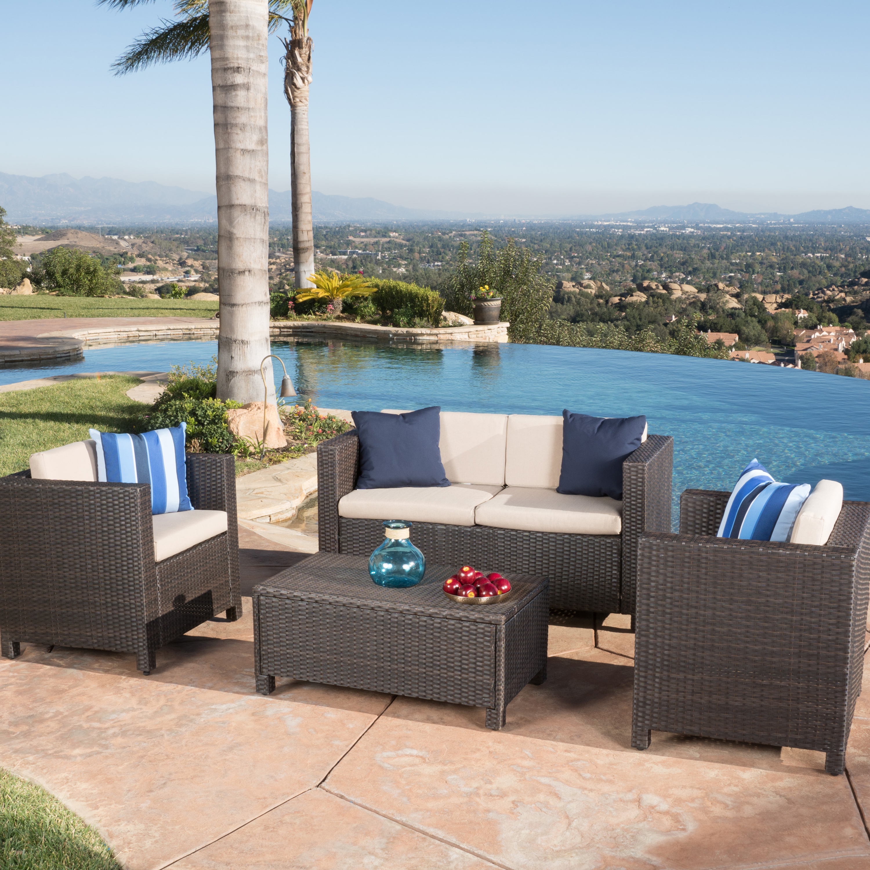 Puerta 4pc Set Outdoor Furniture Outdoor Sofas Patio Furniture Sets