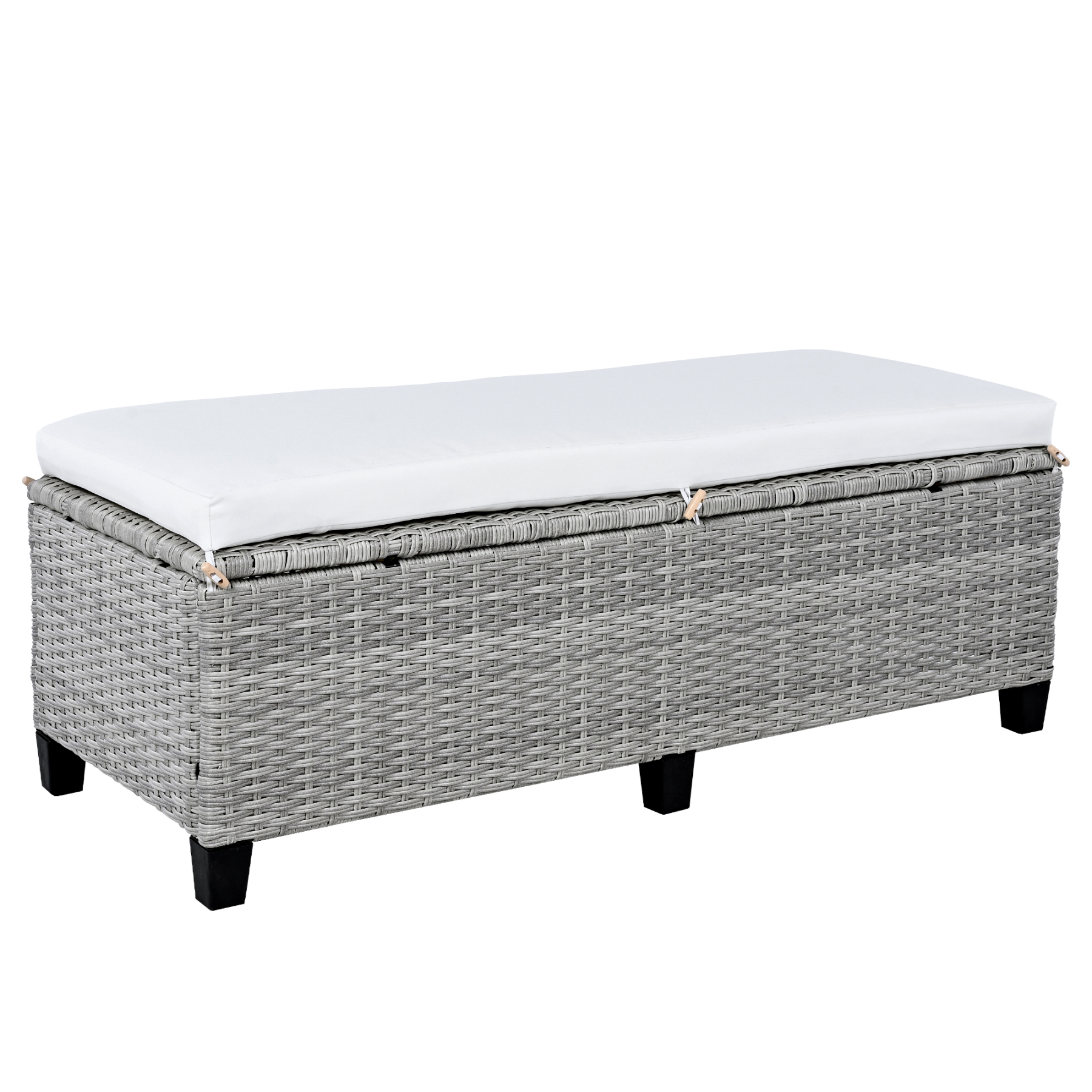 TOMAX 5-Piece Outdoor Patio Rattan Sofa Set, Sectional PE Wicker L-Shaped Garden Furniture Set with 2 Extendable Side Tables, Dining Table and Washable Covers for Backyard, Poolside, Indoor, White