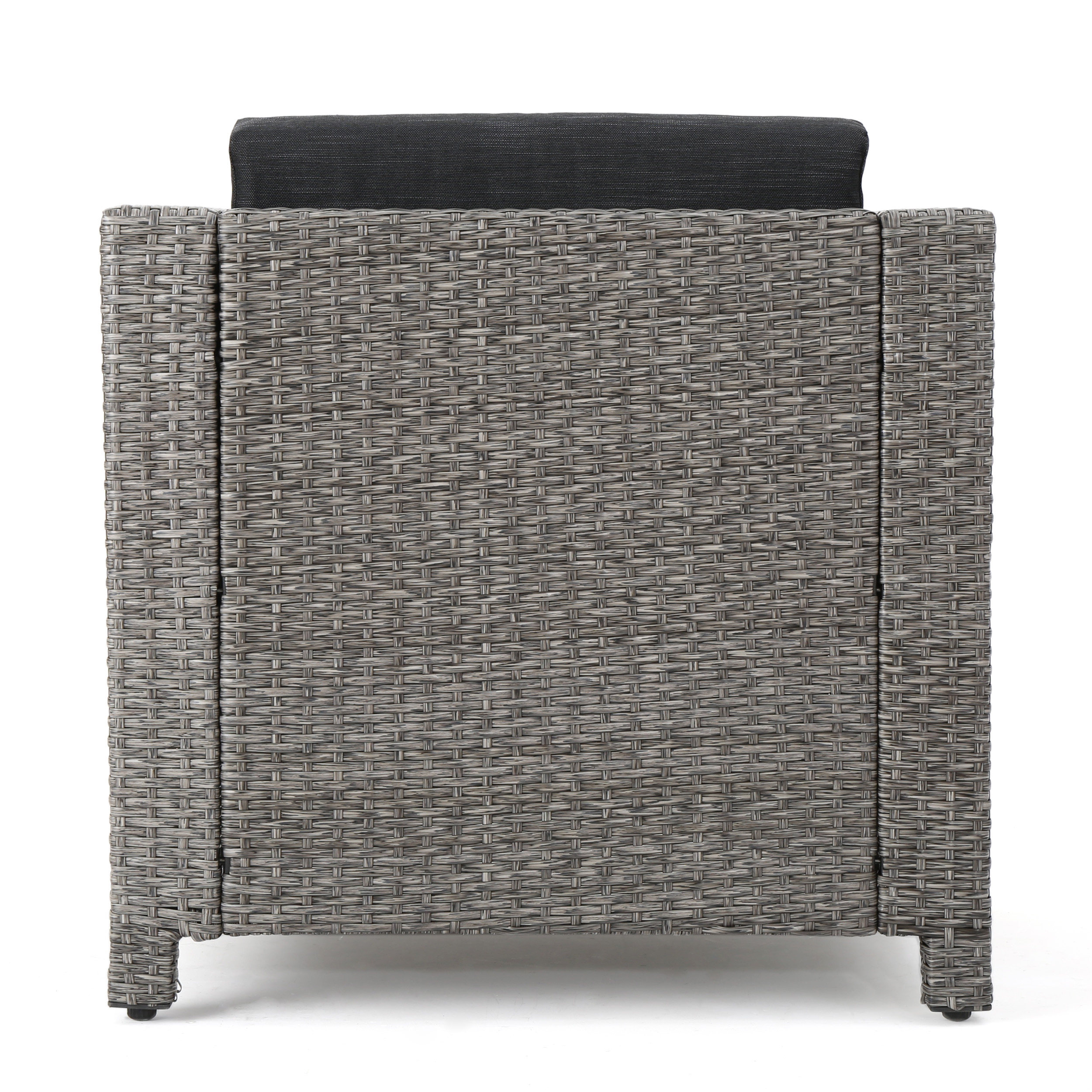 4-Piece Patio Wicker Sofa Set – Loveseat + 2 Club Chairs + Table – All-Weather, Water-Resistant Outdoor Furniture