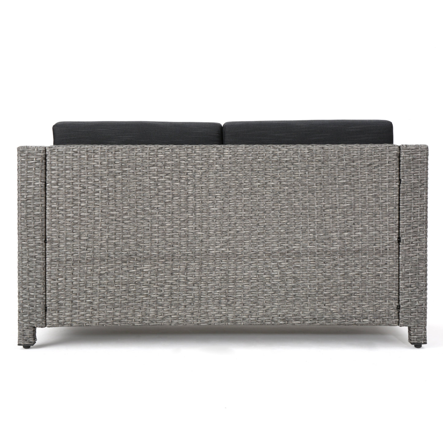 4-Piece Patio Wicker Sofa Set – Loveseat + 2 Club Chairs + Table – All-Weather, Water-Resistant Outdoor Furniture
