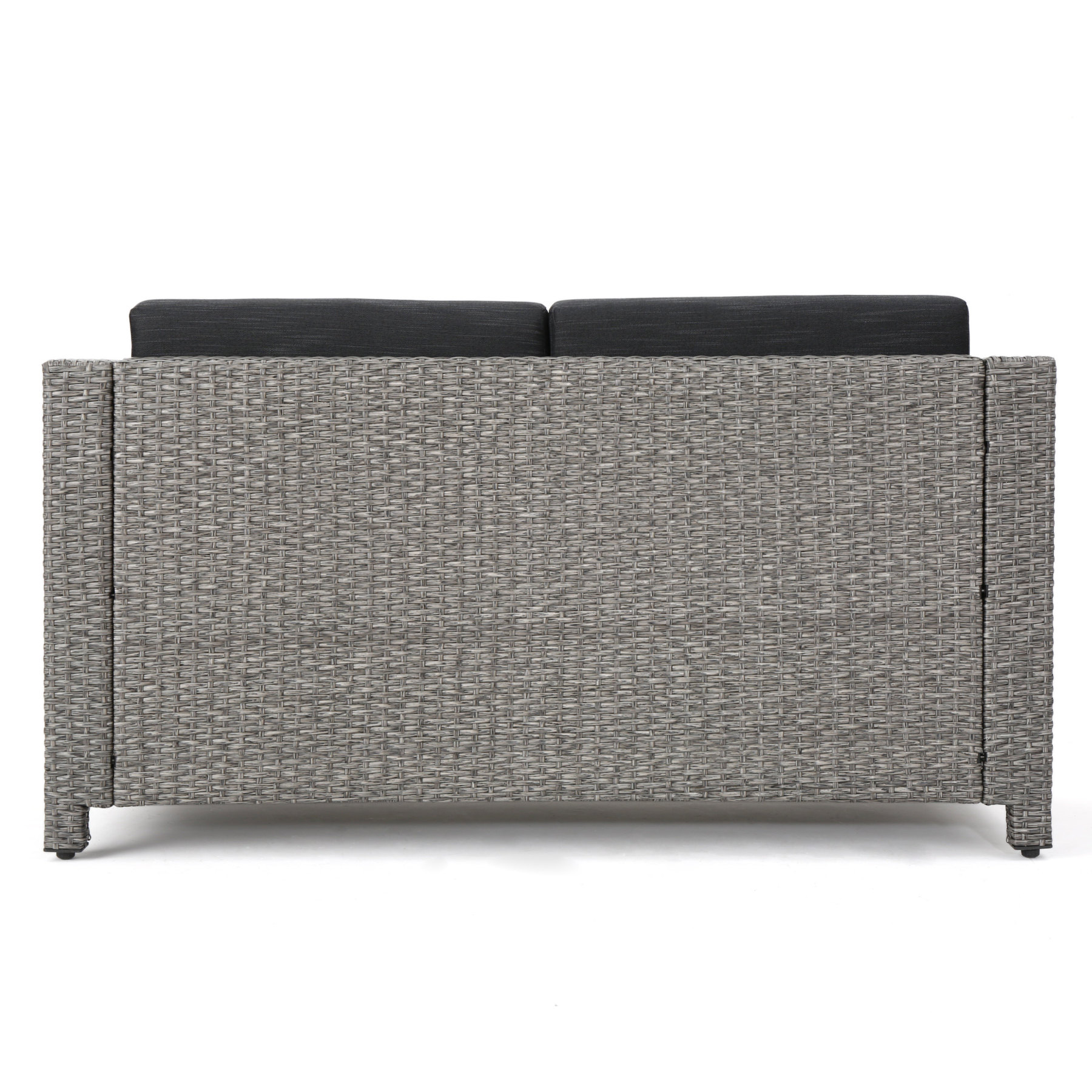 4-Piece Patio Wicker Sofa Set – Loveseat + 2 Club Chairs + Table – All-Weather, Water-Resistant Outdoor Furniture