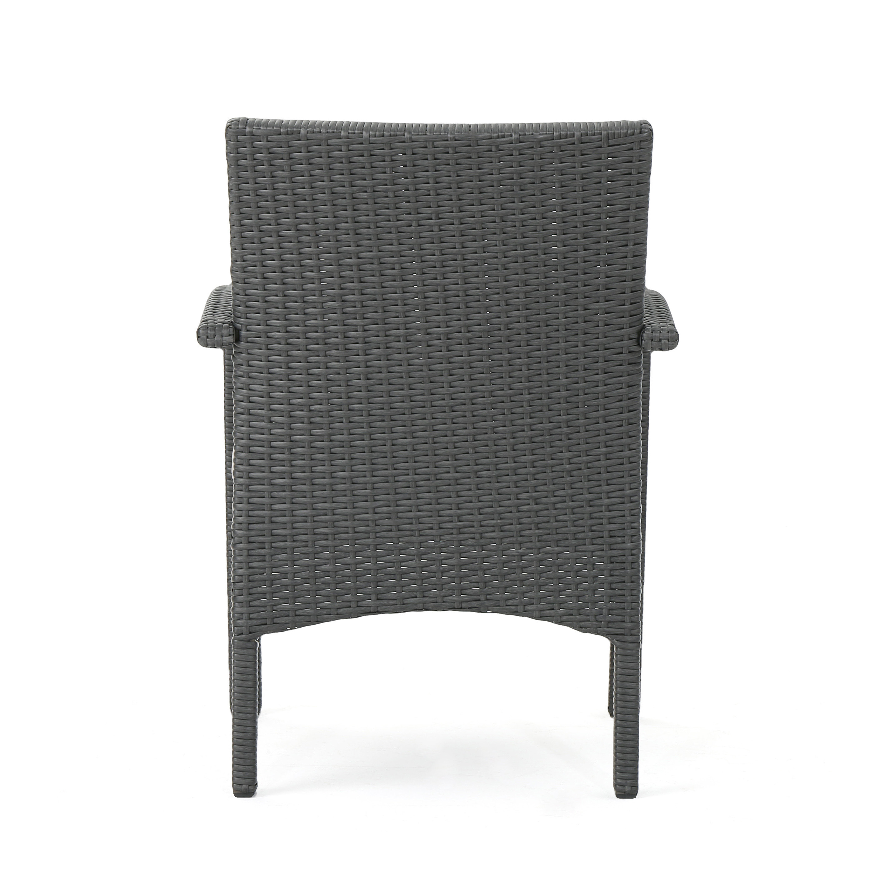 4-Piece Brown PE Rattan Wicker Chat Set All-Weather Outdoor Conversation Set with Heavy-Duty Rust-Resistant Iron Frame UV-Protected Fade-Resistant Waterproof Cushions Compact for Small Space Apartment Balcony or Patio