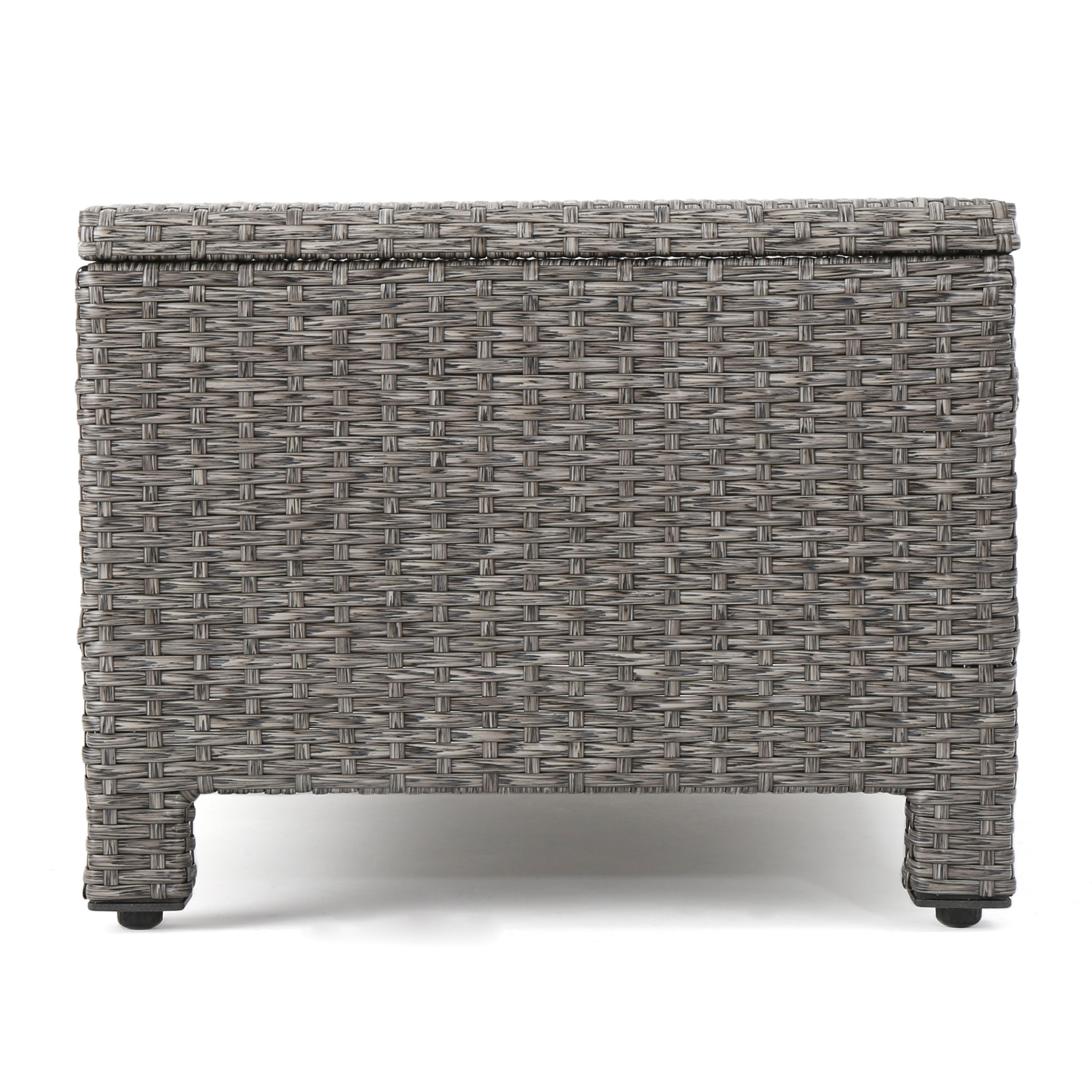 4-Piece Patio Wicker Sofa Set – Loveseat + 2 Club Chairs + Table – All-Weather, Water-Resistant Outdoor Furniture