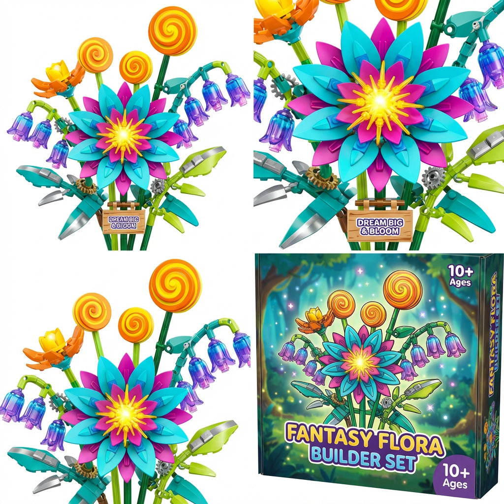 856PCS Botanical Collection Building Set for Kids