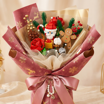 2024 Advent Calendar 24 Days Flower Bouquet Building Block Christmas Countdown Calendar,Artificial Wildflower Botanical Collection