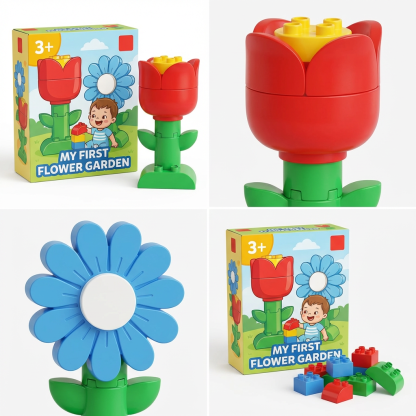 Flower Bouquet Building Kit - 30 PCS Valentines Day Gift Bonsai Tree Sets for Adult Girlfriend Wife (Blue Roses)