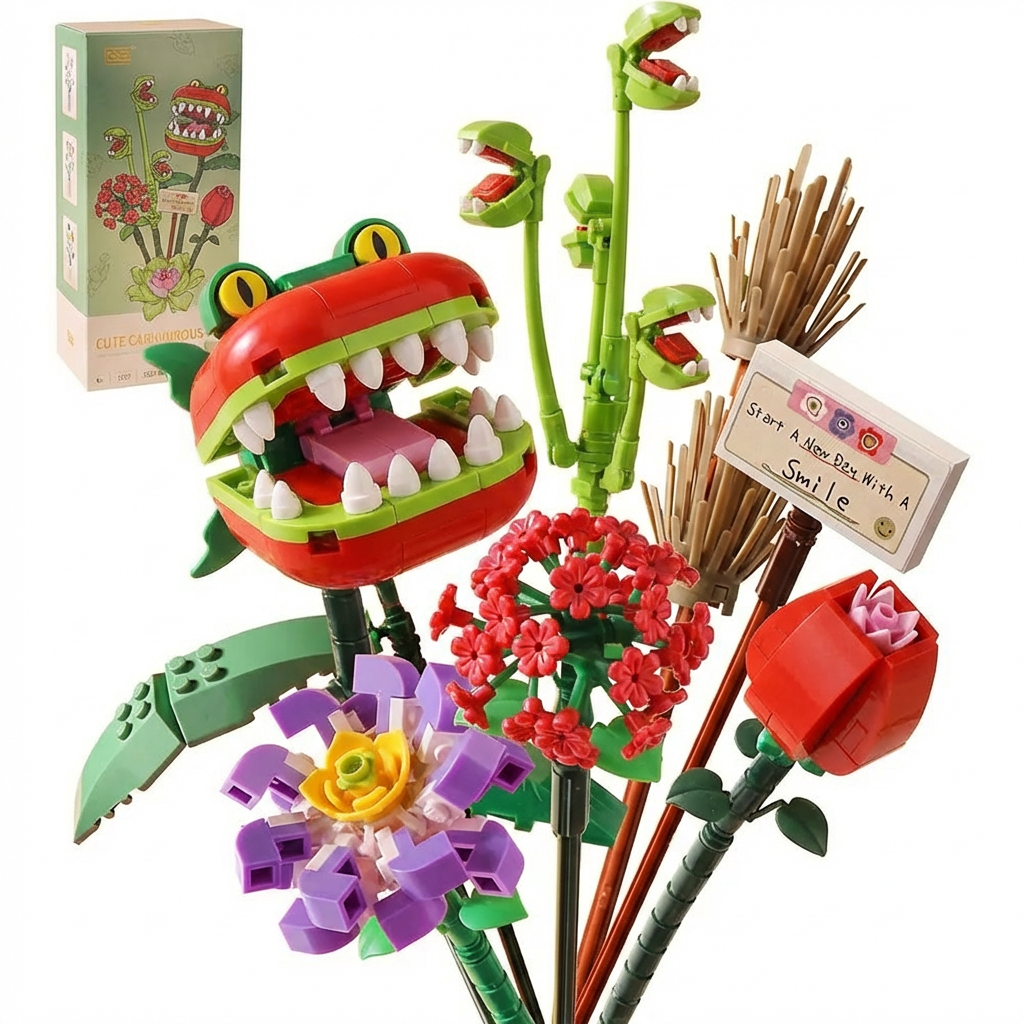 Mini Bricks Flower Bouquet Building Sets, Artificial Flowers, DIY Unique Decoration Home, 547 Pieces Botanical Collection for Gift