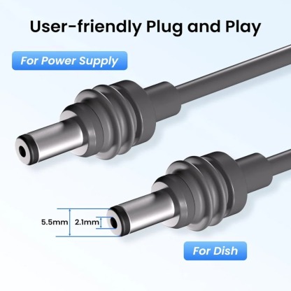 Starlink Mini 18AWG Heavy Duty DC Power Cord | Waterproof & Weather-Resistant Plug-and-Play Replacement Cable for Starlink Mini