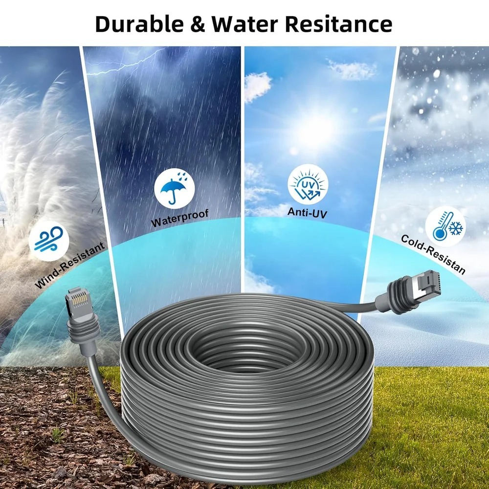 Replacement Extension Cable for Starlink Gen 3/Mini, 10m / 32.8 FT High-Speed Satellite Internet Accessory & Extension Cord for Star Link V3 Dish