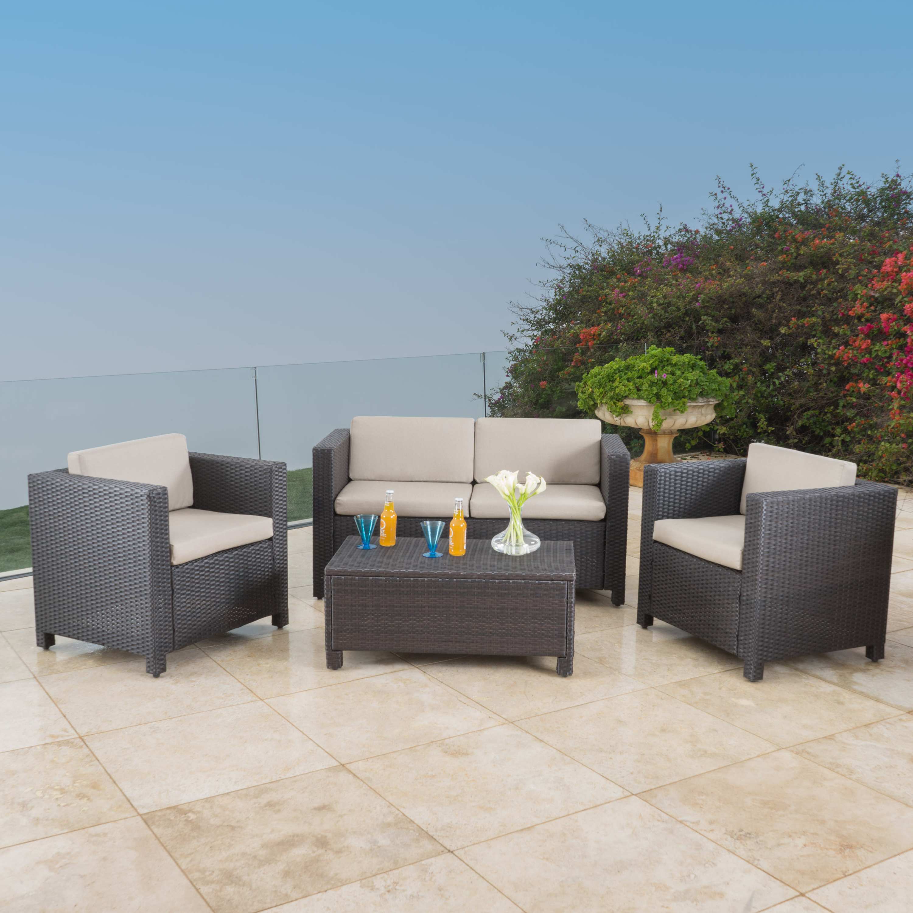 Puerta 4pc Set Outdoor Furniture Outdoor Sofas Patio Furniture Sets