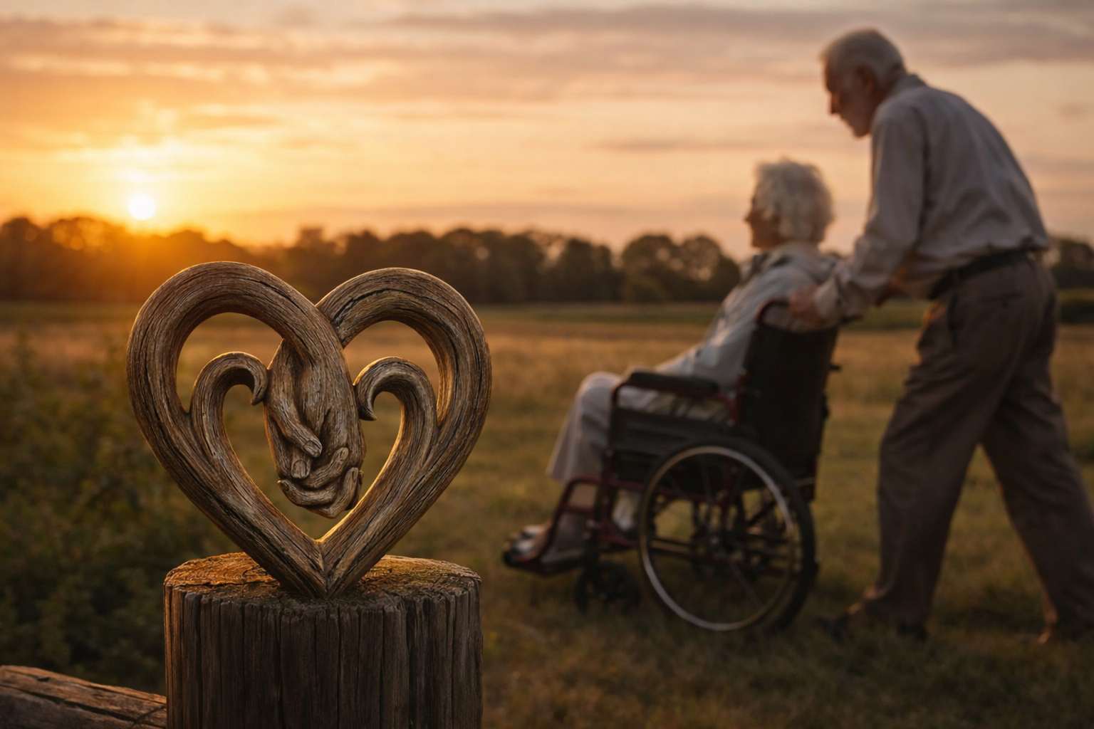 Heart Holding Hands Wall Decor - Forever Love