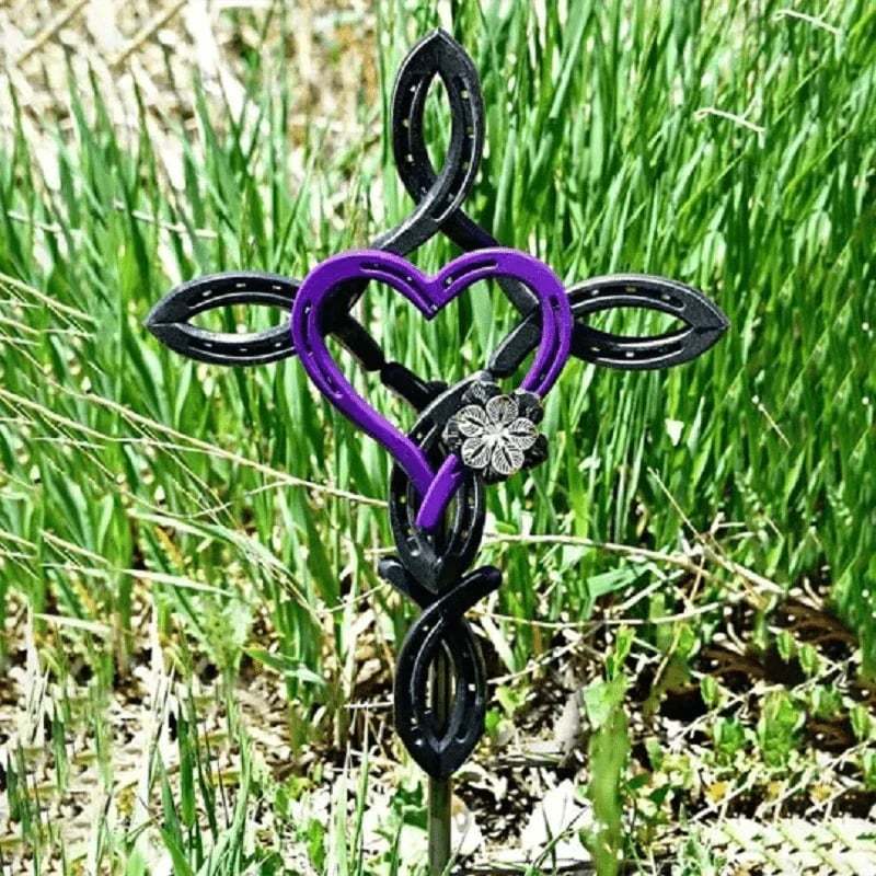 ❤️Natural Horseshoe Cross With Heart