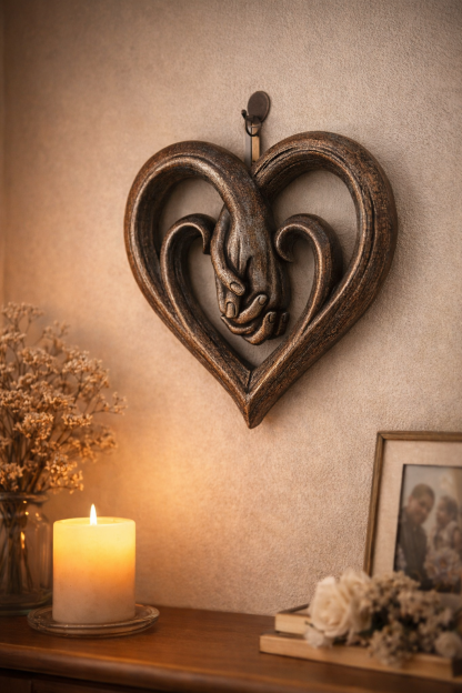 Heart Holding Hands Wall Decor - Forever Love