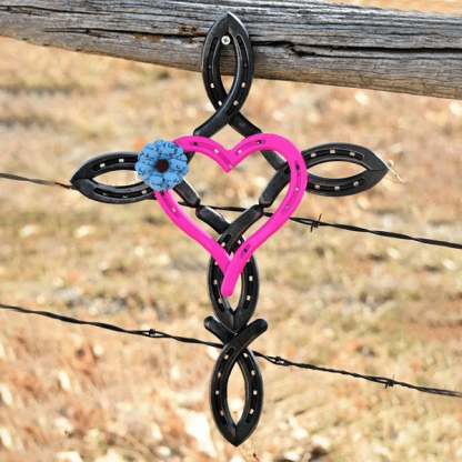 ❤️Natural Horseshoe Cross With Heart