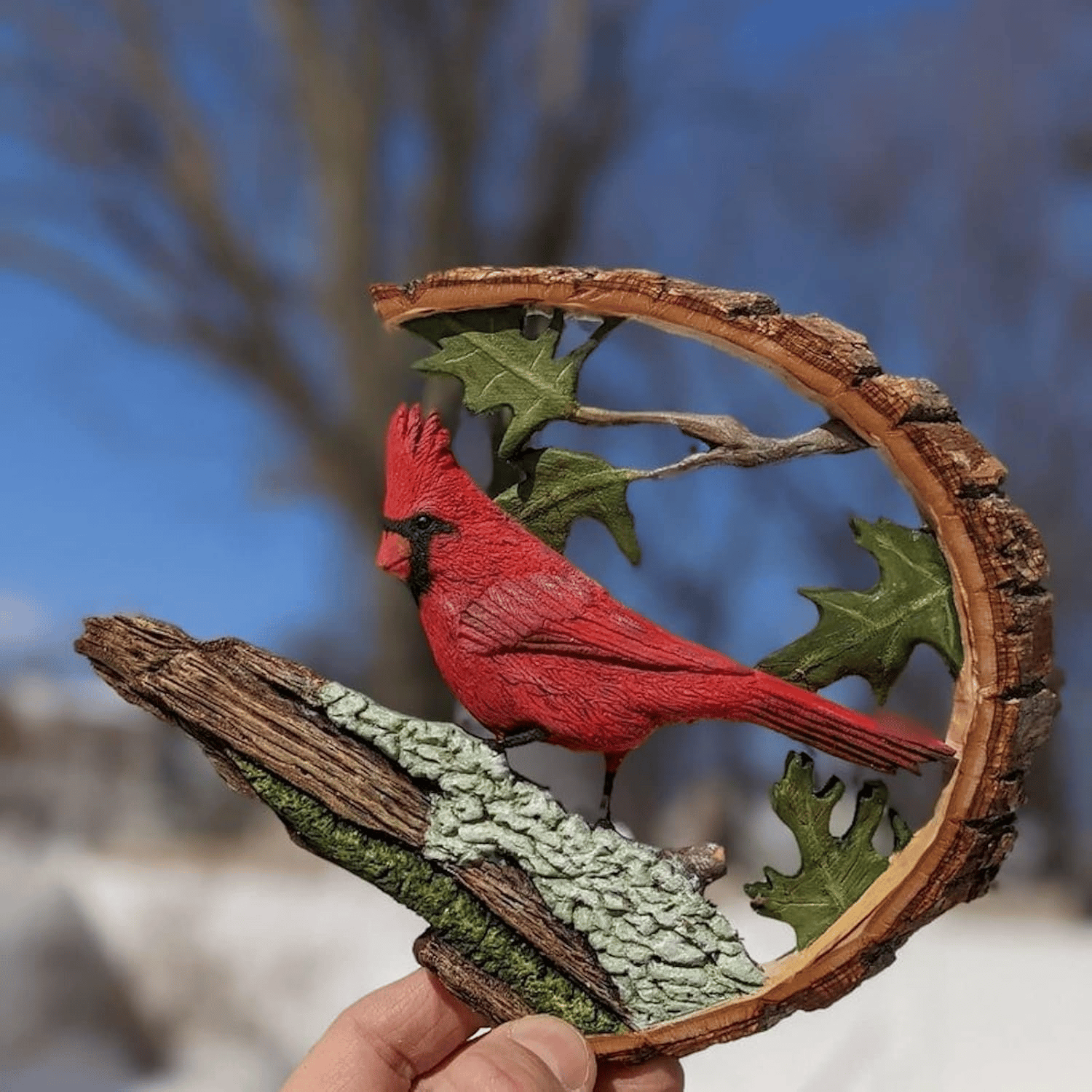 🐦Cardinal Wood Carving – True Handcraftsmanship