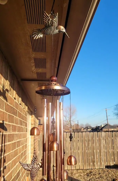 🐢🐘🦋Pure hand-made Copper animal wind chimes collection 