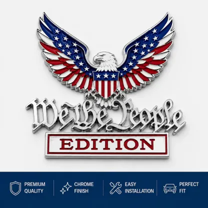 We The People Patriot Eagle Edition Car Emblem Metal Badge - Buy 3 Get Extra 20% Off & Free Shipping