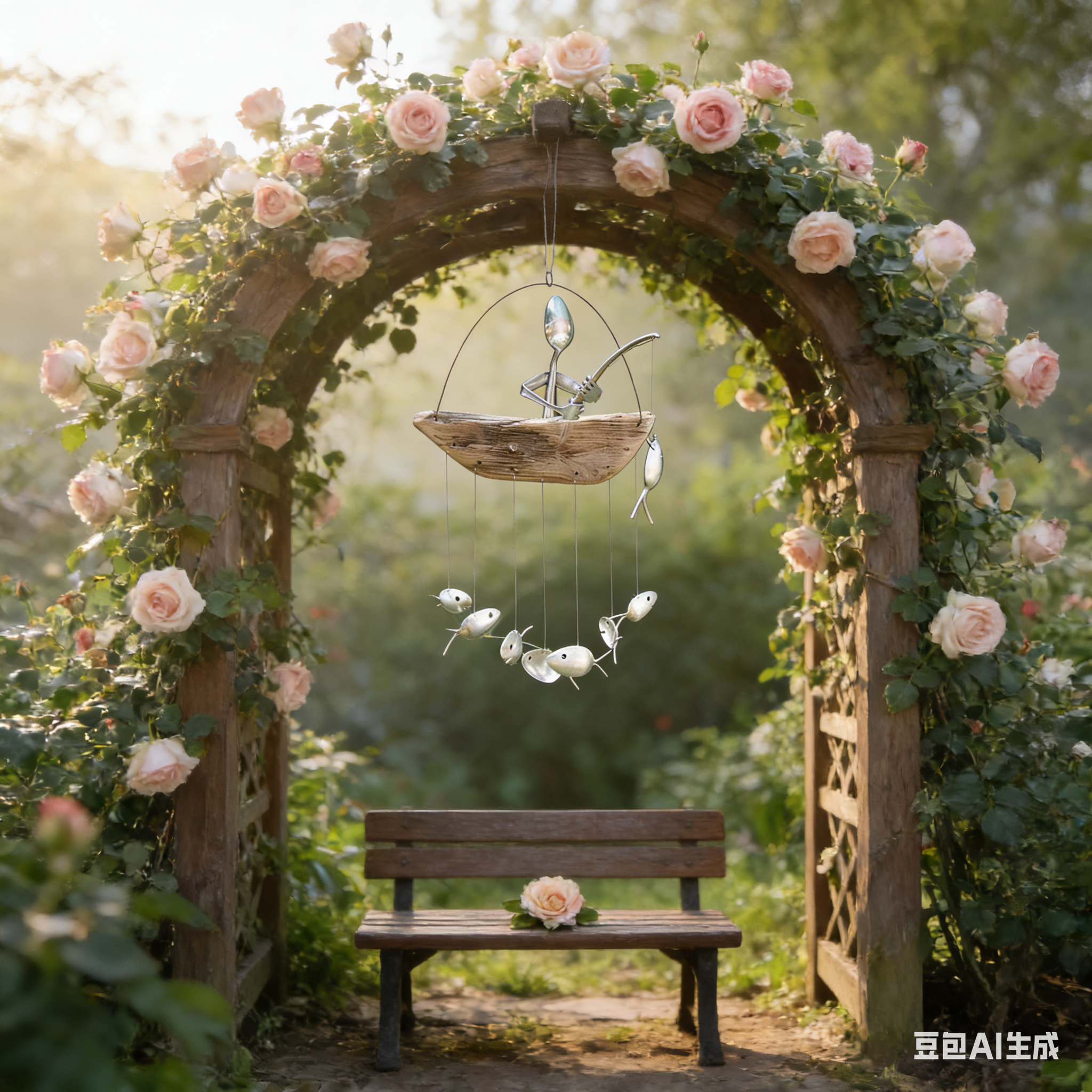 ❤️Handmade Fishing Man Spoon Fish Sculptur