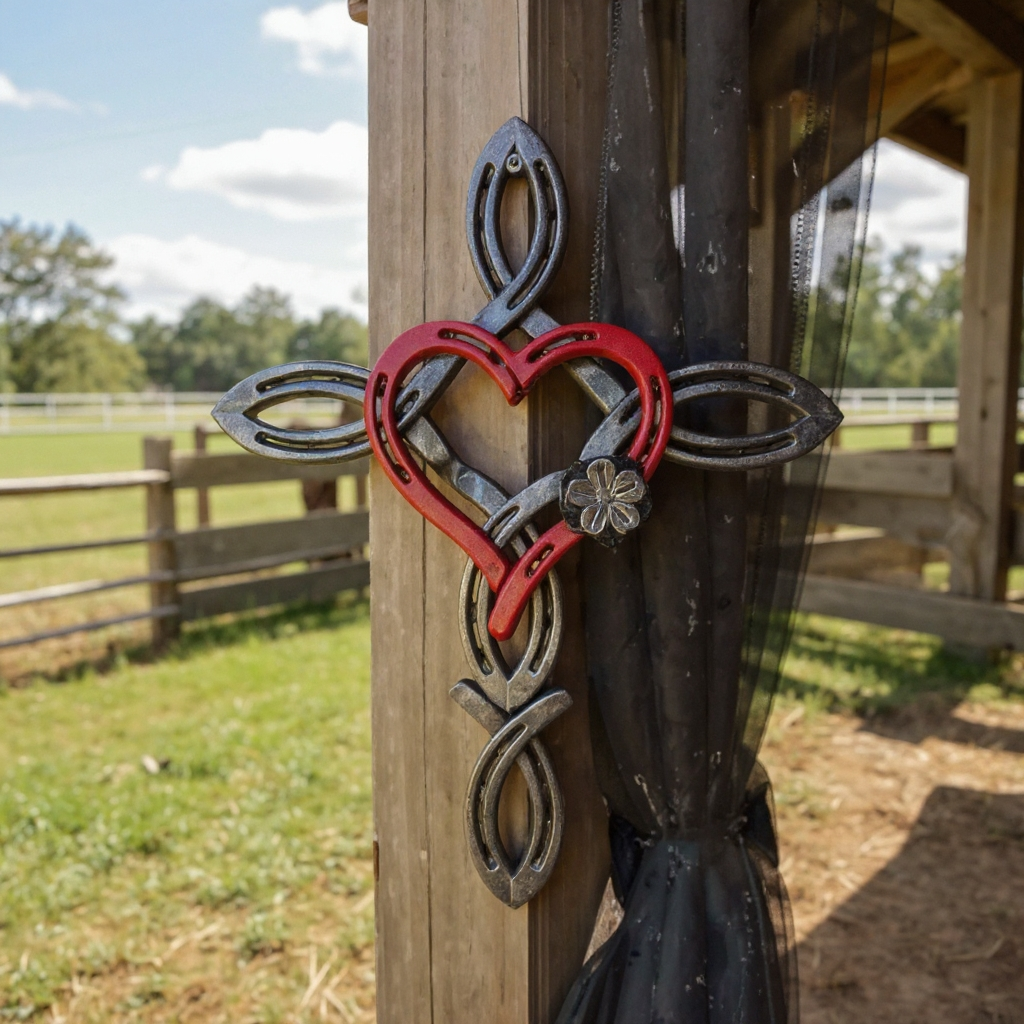 ❤️Natural Horseshoe Cross With Heart
