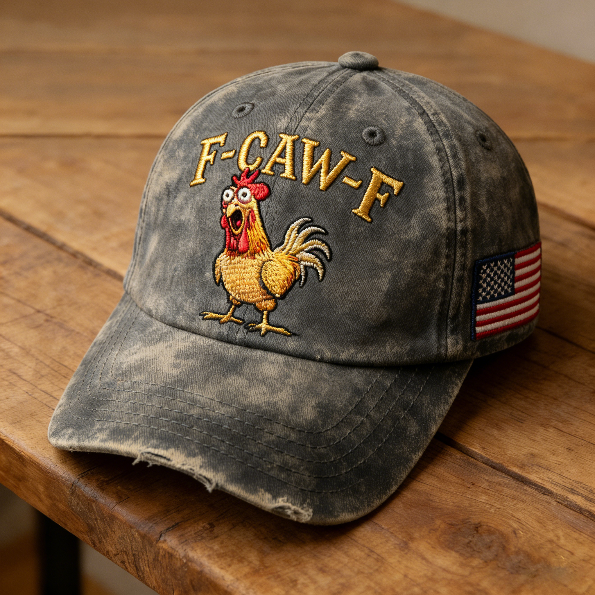 🐔F-CAW-F Rooster Hat - 100% Made in the USA