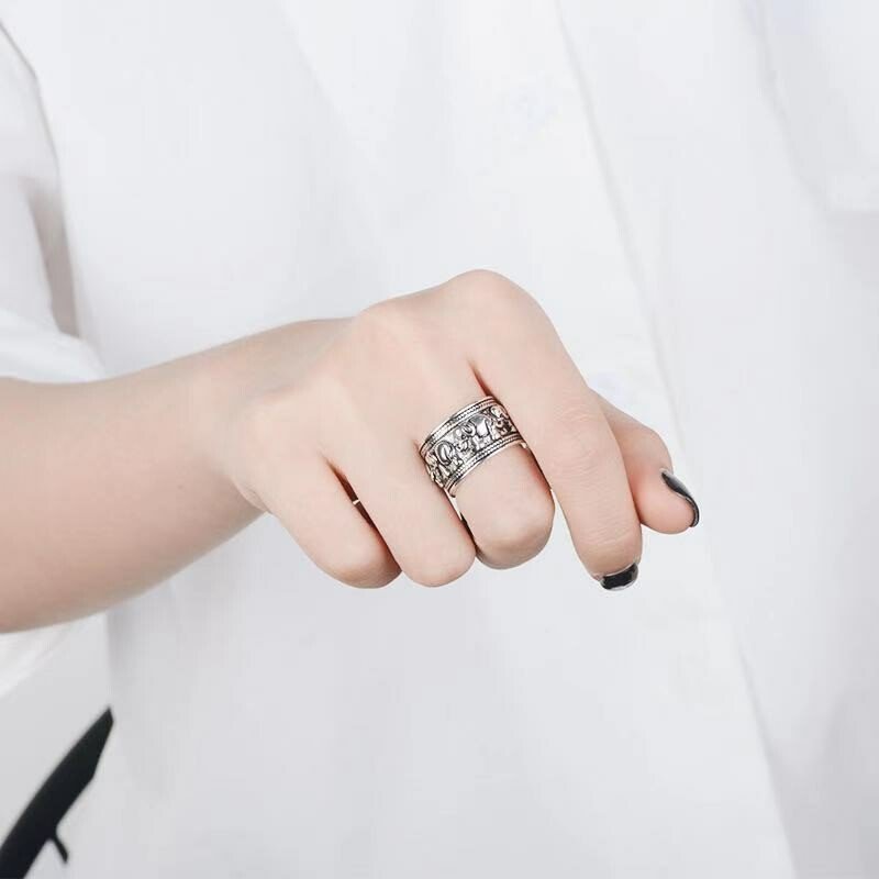 Elephant Sterling Silver Ring