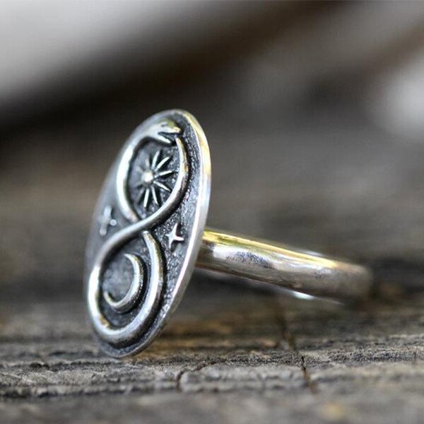 Vintage Silver Ouroboros Ring