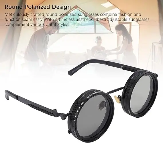 🔥Last Day 48% OFF-Adjustable round polarized sunglasses – 1-9 stops