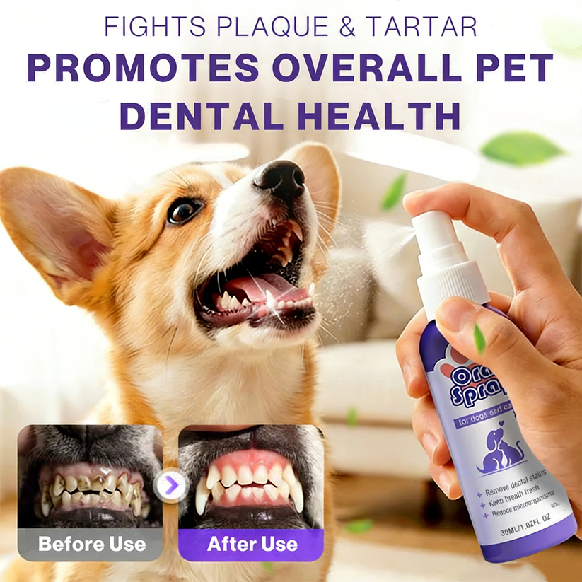 Velunax™ Pet Oral Spray ✅FDA Approved | Freshen Breath, Remove Tartar & Promote gum regeneration, stabilize teeth 🦷🦷