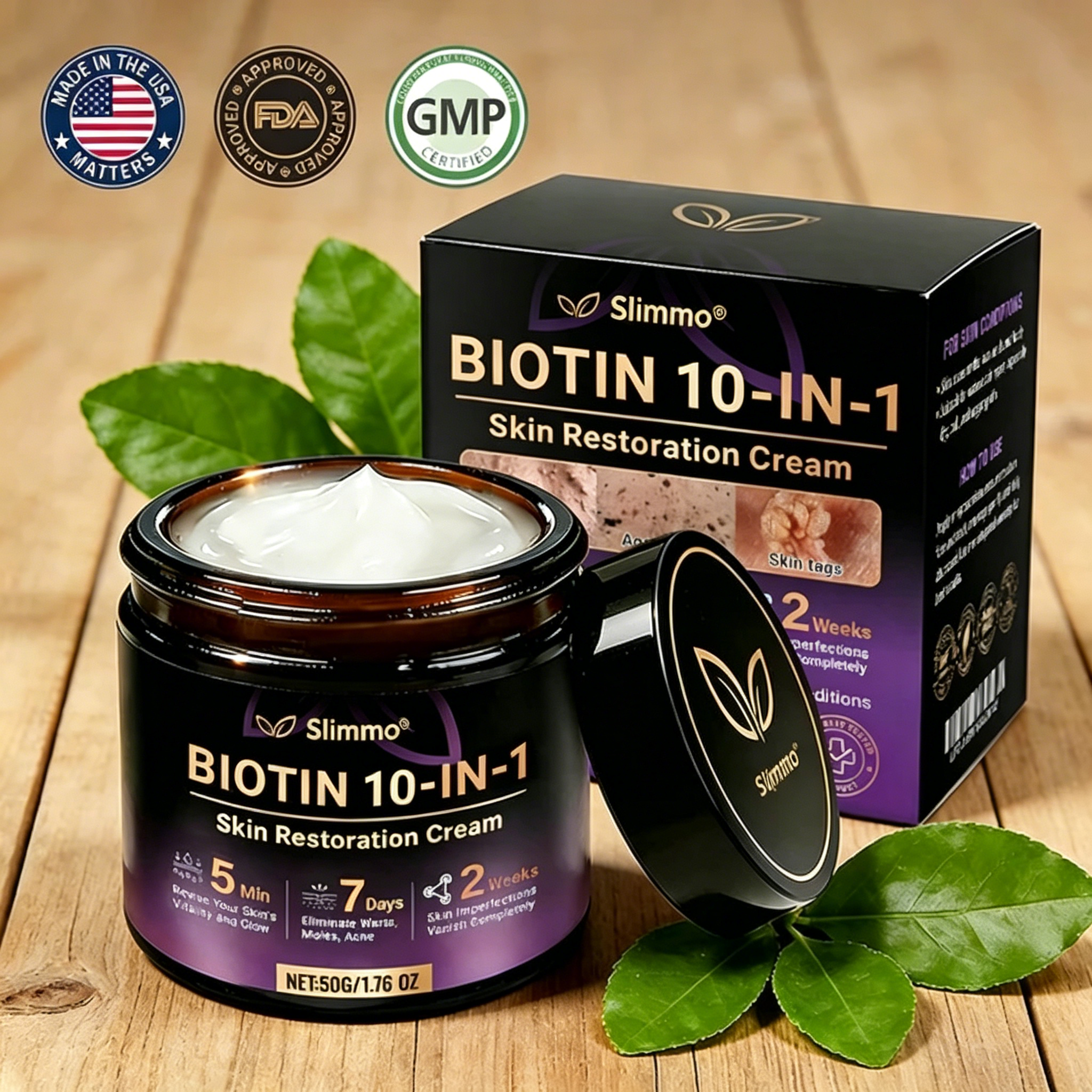 Made and Shipped from USA ✨QIAWI® Biotin 10-in-1 Skin Restoration Cream 🍀