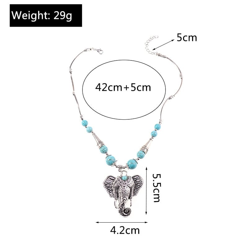 925 Turquoise Elephant Pendant