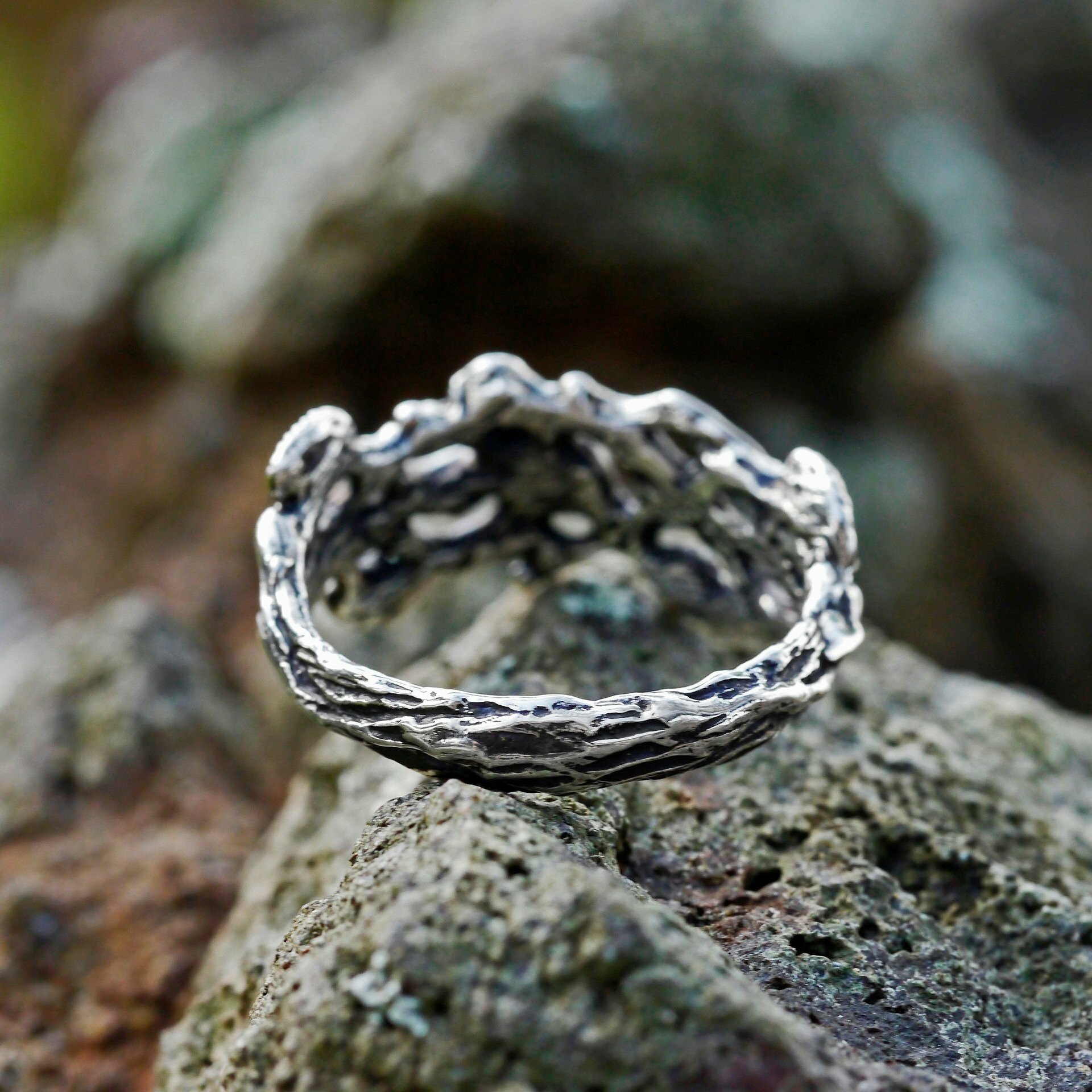 Moonstone Branch Ring
