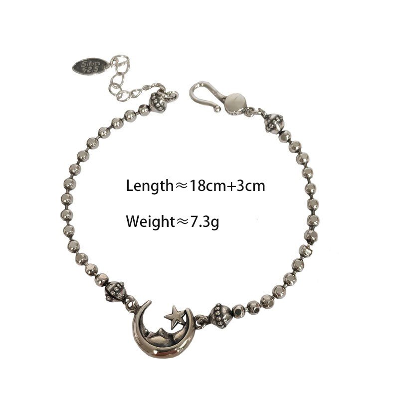 Moon 925 Sterling Silver Bracelet