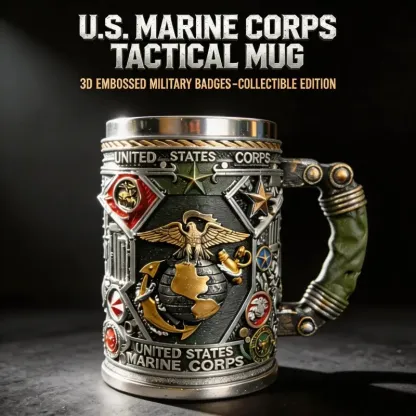 250th Anniversary Military 3D Mug, Commemorative Coffee Cup, Gift for Veteran & Military Fun Collectibles military beer stein