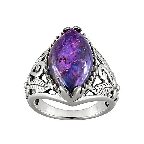 Sterling Silver Purple Turquoise Ring