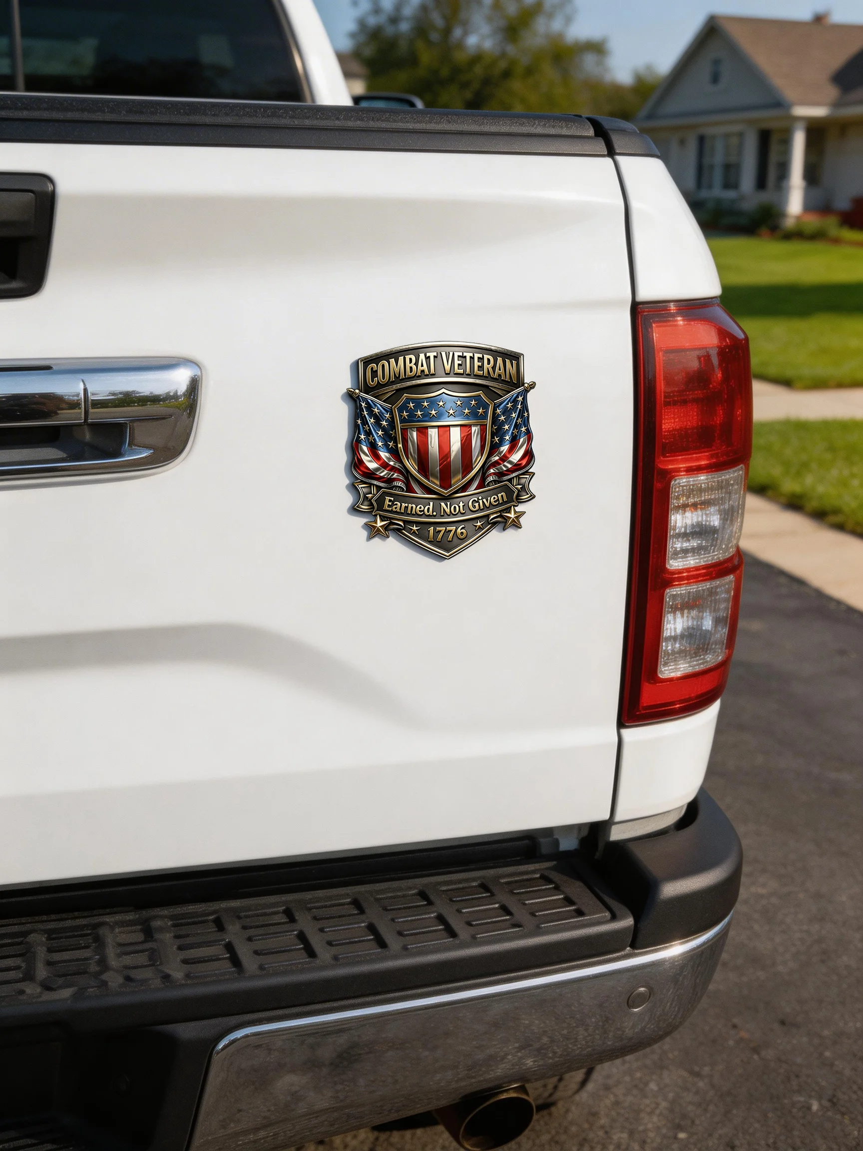 Combat Veteran Car Badge