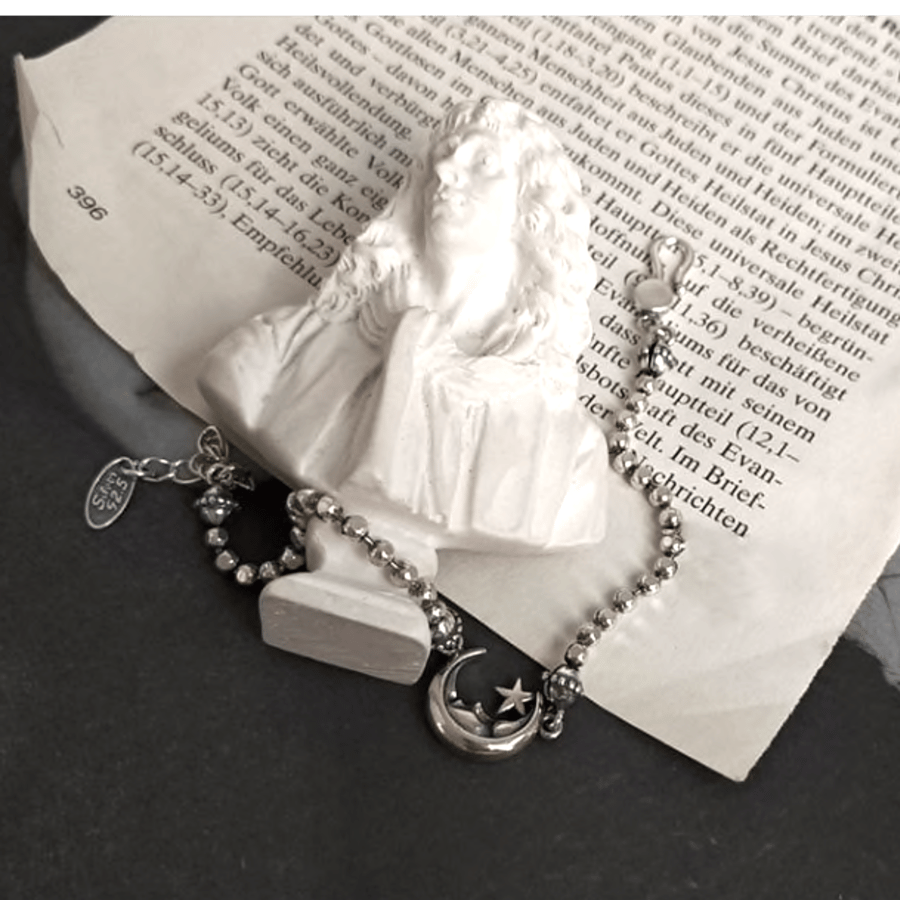 Moon 925 Sterling Silver Bracelet